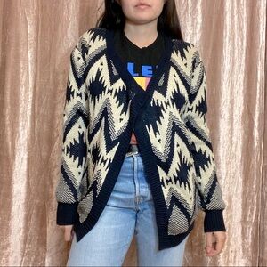 Vintage Wool Patterned Cardigan
